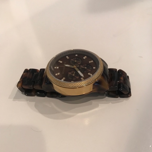 Michael Kors Tortoise Watch- Have box & links - Picture 3 of 5